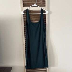 SHEIN Green Sleeveless Scoop Neck Slip Mini Dress